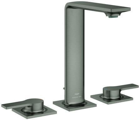 GROHE Allure 3-Loch-Waschtischbatterie cool sunrise gebürstet mit Zugstangen-Ablaufgarnitur