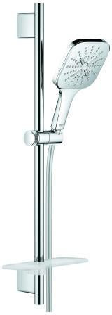 GROHE Rainshower SmartActive 130 Cube Brausestangenset – 3 Strahlarten, 8,5 l/min, Chrom