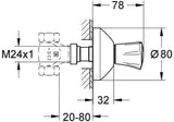 GROHE Costa Unterputzventil Oberbau Fertigmontageset – Einbautiefe 20–80 mm, chrom