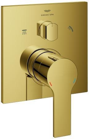 GROHE Allure Einhandbatterie Fertigmontageset – 3-Wege-Umstellung, cool sunrise gebürstet