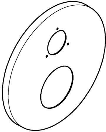 GROHE Rosette 49105 rund für EHM-Fertigmontagesets – Chrom, FastFixation, 6° ausrichtbar