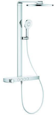 GROHE Rainshower Aqua Pure Duschsystem mit Thermostatbatterie, 360 mm Kopfbrause, Chrom