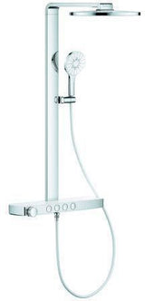 GROHE Rainshower Aqua Pure Duschsystem mit Thermostatbatterie, 360 mm Kopfbrause, Chrom