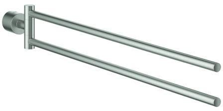 GROHE Atrio Handtuchhalter 2-armig supersteel – Schwenkbar, verdeckte Wandmontage