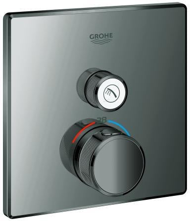 GROHE Grohtherm SmartControl Unterputz-Thermostat eckig mit 1 Absperrventil – Chrom