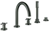 GROHE Atrio 5-Loch-Wannen-Kombination 29408 mit Kreuz-Griffen in Chrom