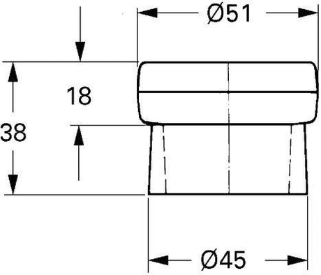 GROHE Bürstenkopf 06346 – Ersatzbürstenkopf für Toilettenbürste, hochwertige Reinigung