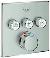 GROHE Grohtherm SmartControl Unterputz-Thermostat 3 Ventile eckig Chrom