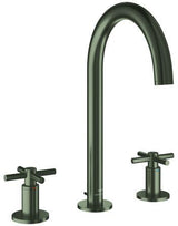 GROHE Atrio 3-Loch Waschtischbatterie mit Kreuzgriffen und Zugstangen-Ablaufgarnitur in Chrom