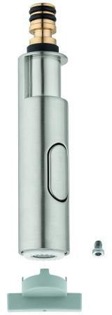 GROHE Spülbrause 46965 herausziehbare Profibrause supersteel – 2 Strahlarten & MagneticDocking