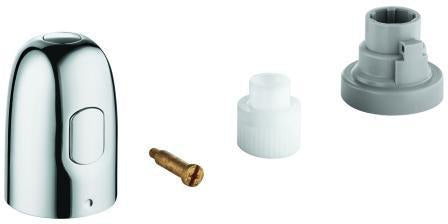 GROHE Absperrgriff 47972 Chrom – Ergonomischer Metallgriff für Grohtherm 1000