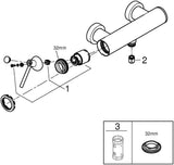 GROHE Atrio Einhand-Brausebatterie 24366 Wandmontage Chrom – SilkMove Keramikkartusche