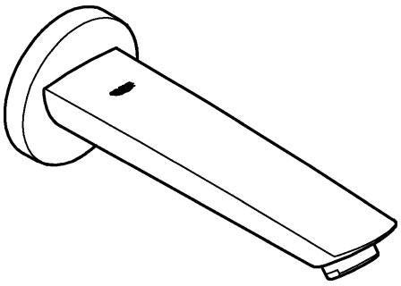 GROHE Eurosmart Wanneneinlauf Wandmontage 171 mm Ausladung mit Mousseur in Chrom