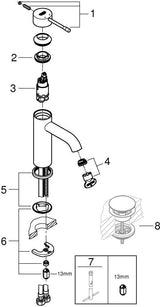 GROHE Essence Einhand-Waschtischbatterie S-Size Cool Sunrise Gebürstet