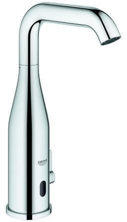 GROHE Essence E Infrarot-Elektronik Waschtisch-Armatur mit Mischung & Temperaturbegrenzer, 6V Batterie, Chrom