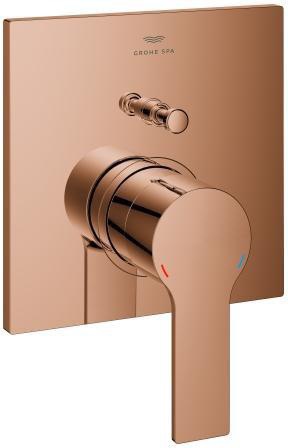 GROHE Allure Einhand-Wannenbatterie Fertigmontageset – cool sunrise gebürstet, für Rapido SmartBox