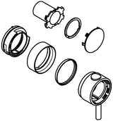 GROHE Temperaturwählgriff 49089 rund für Thermostat-Fertigmontagesets – Chrom, SafeStop 38°C
