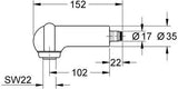 GROHE Spülbrause 46050 für Ladylux/Ladyline – Handbrause in Mocca