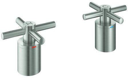 GROHE Atrio Kreuzgriffe 14217 – 1 Paar, Chrom, LongLife Oberfläche, H/C-Markierung