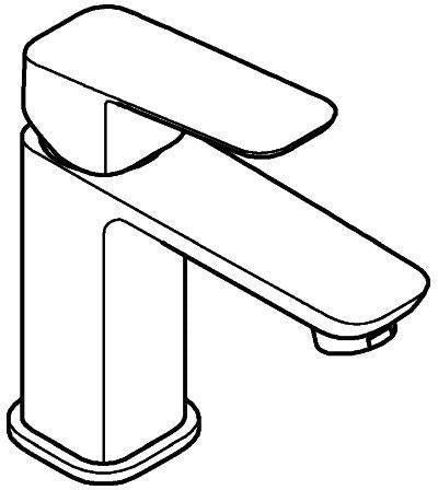 GROHE Cubeo Einhand-Waschtischbatterie S-Size mit Zugstangen-Ablaufgarnitur und SilkMove-Technologie in Chrom