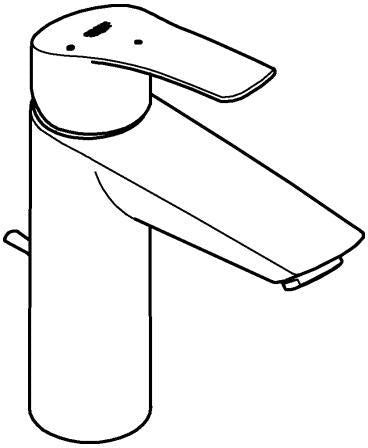 GROHE Eurosmart Einhand-Waschtischbatterie M-Size mit Zugstangen-Ablaufgarnitur und SilkMove-Technologie