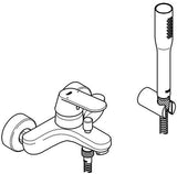GROHE Eurosmart Cosmopolitan Einhand-Wannenbatterie Wandmontage mit Brausegarnitur chrom