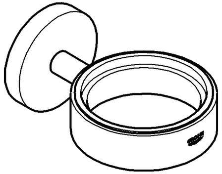 GROHE Essentials Halter für Glas, Seifenschale & Seifenspender – Chrom, Messing, verdeckte Befestigung