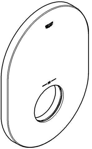 GROHE Rosette 47807 in Chrom – Passgenaue Abdeckung für Armaturen
