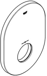 GROHE Rosette 47807 in Chrom – Passgenaue Abdeckung für Armaturen
