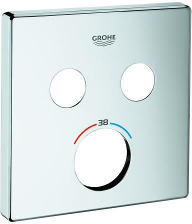 GROHE Rosette 49039 für SmartControl Unterputz-Thermostat mit 2 Absperrventilen, eckig, Chrom