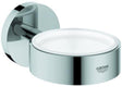 GROHE Essentials Halter für Glas, Seifenschale & Seifenspender – Chrom, Messing, verdeckte Befestigung