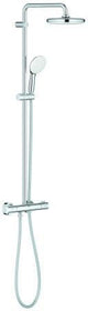 GROHE Tempesta System 210 Duschsystem mit Thermostatbatterie – Chrom, Kopf- und Handbrause