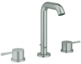 GROHE Essence 3-Loch-Waschtischbatterie mit Zugstangen-Ablaufgarnitur, Chrom