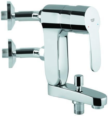 GROHE Eurostyle Cosmopolitan Vertica Einhand-Wannenbatterie chrom – Wandmontage, 1/2''