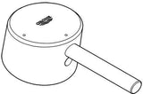 GROHE Hebel 46869 Chrom – Ersatzgriff mit Temperaturanzeige rot/blau