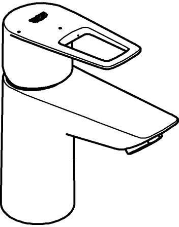 GROHE BauLoop Einhand-Waschtischbatterie S-Size mit Push-Open Ablaufgarnitur, chrom