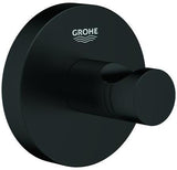 GROHE Essentials Bademantelhaken matt black – Metall, verdeckte Befestigung, 1-fach