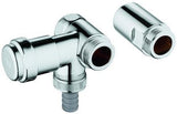 GROHE Waschmaschinenventil Eggemann DN 20 Anschluss links chrom – 3/4 Zoll Wandmontage