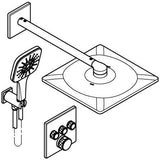 GROHE Grohtherm SmartControl Duschsystem Unterputz eckig 3 Absperrventile Chrom
