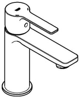 GROHE Lineare Einhand-Waschtischbatterie XS-Size mit PushOpen Ablaufventil chrom