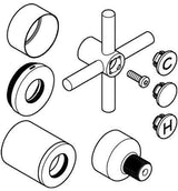 GROHE Atrio Griff 18026 Kreuzgriff 2er-Set Chrom – LongLife Oberfläche