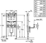 GROHE Rapid SL Waschtisch-Element 38625_1 mit UP-Geruchverschluss, 1,13 m, selbsttragend