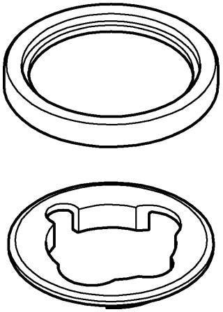 GROHE Rosette 48603 für Waschtischbatterien ohne Zugstange, rund, Chrom