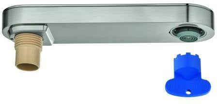GROHE Auslaufbrause 48454 mit herausziehbarem Auslauf – chrom, EcoJoy, SpeedClean, AquaGuide