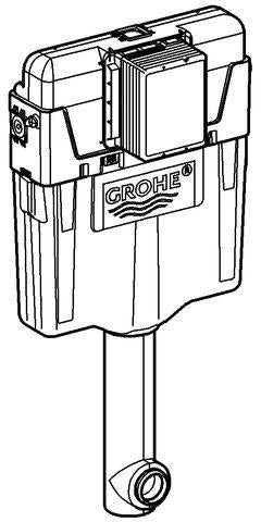 GROHE WC-Spülkasten GD 2 Wandeinbau 6–9 l einstellbar mit Start/Stopp- oder 2-Mengen-Funktion