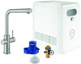 GROHE Blue Professional L-Auslauf Set – Spültisch-Einhandmischer mit Filterfunktion, Bluetooth & WiFi