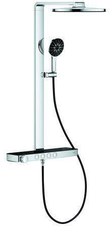 GROHE Rainshower Aqua Pure Duschsystem mit Thermostatbatterie, 360 mm Kopfbrause, Chrom