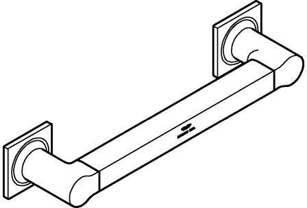 GROHE Wannengriff Allure 40955_1 Cool Sunrise gebürstet – Wandmontage, Metall, 269 mm Bohrabstand