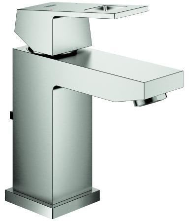 GROHE Eurocube Einhand-Waschtischbatterie mit Zugstangen-Ablaufgarnitur, chrom, EcoJoy
