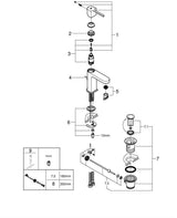GROHE Plus Einhand-Waschtischbatterie S-Size Chrom – SilkMove & EcoJoy